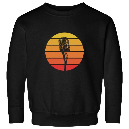 vintages Singer Vocalist Musician Retro Microphone Singing 11 Sweatshirts