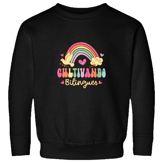 Ser bilingue es un superpoder Spanish Teacher Dual Languages 1 Sweatshirts