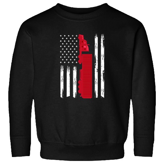 Patriotic US Flag American Truck Driver 18 Wheeler Trucker Sweatshirts
