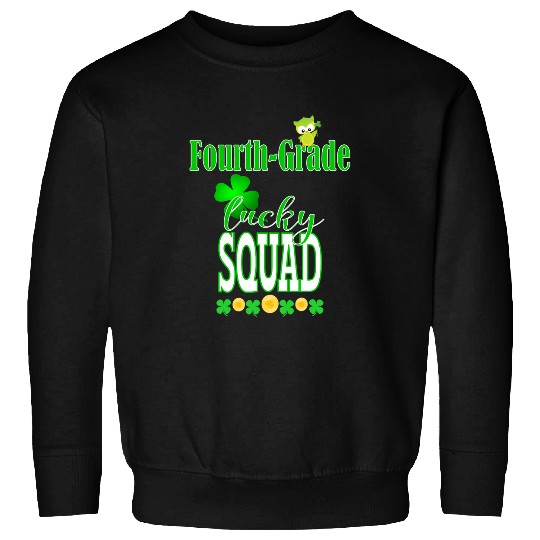 St Patricks Fourth Grade Teacher Student Cute Owl Squad Sweatshirts