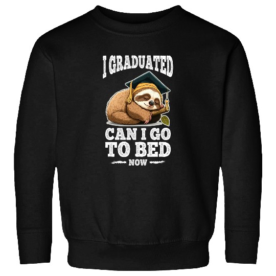 Graduation Sloth Uni Master Bachelor School Morning Group 2 Sweatshirts