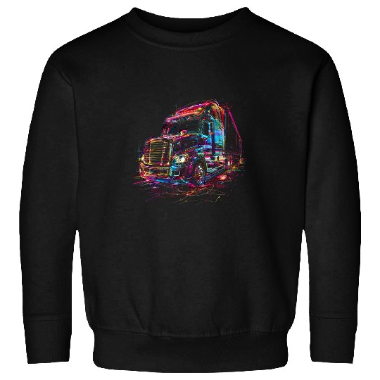 Trucker American Flag Big Rig SemiTrailer Truck Driver 5 Sweatshirts