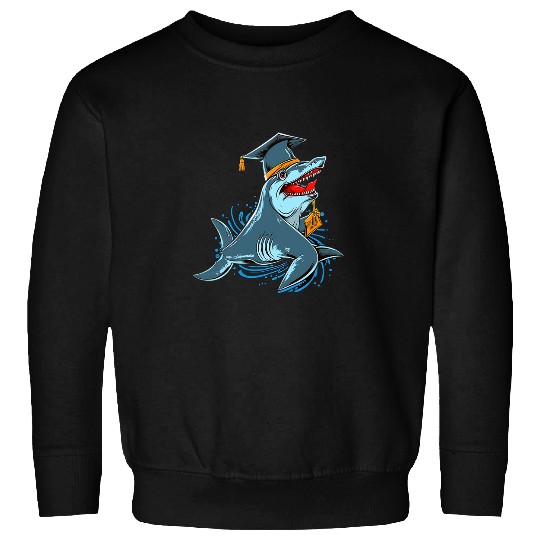 Graduation Senior Student Diploma Toga Cap Shark Lover 2 Sweatshirts