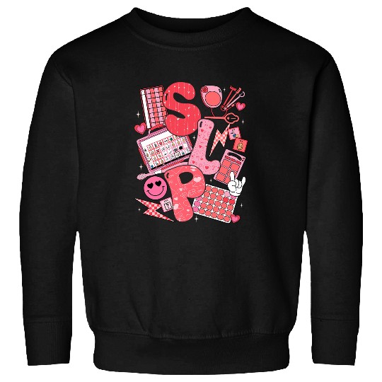 Valentines Day Speech Therapy Therapist SLPA SLP Women Sweatshirts