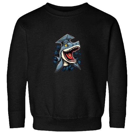 Graduation Senior Student Diploma Toga Cap Shark Lover Sweatshirts