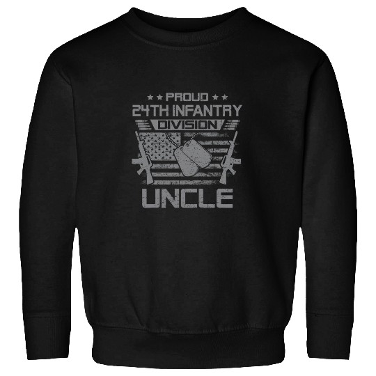 Proud 24th Infantry Division Uncle Family Matching Sweatshirts