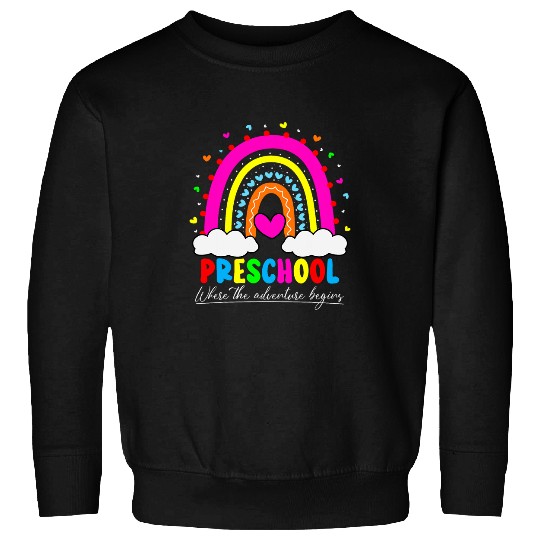 Preschool Rainbow Teacher Team Preschool Squad Girls Boys Sweatshirts