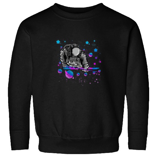 Astronomy Galaxy Billiard Player Astronaut Pool Player Star Sweatshirts