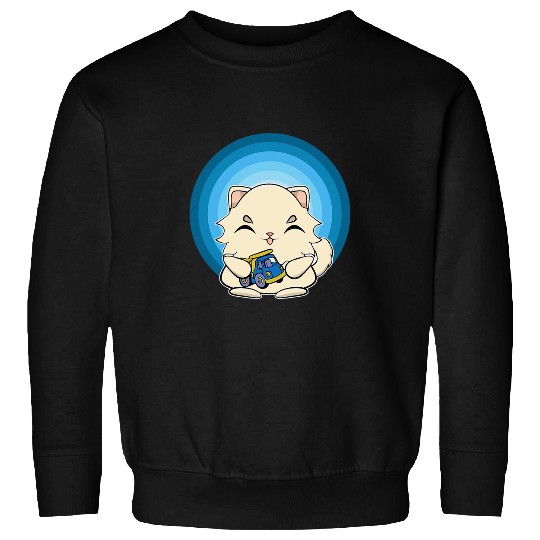 Persian Cat Anime Kitten Truck Trucker Sweatshirts