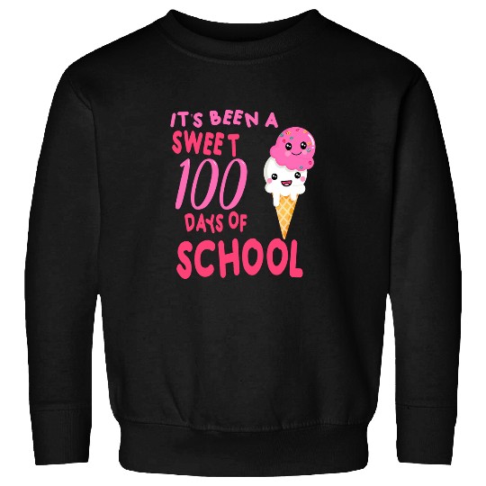 Ice Cream Cone 100 Days Of School Teacher Sweatshirts
