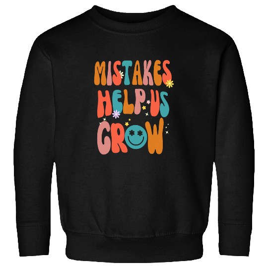 Groovy Growth Mindset Positive Retro Teachers Back To School Sweatshirts