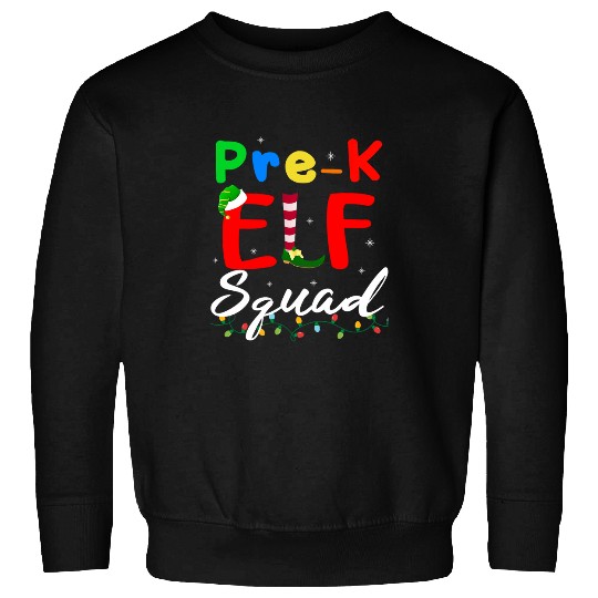 PreK ELF Squad Funny Christmas ELF Teacher Student Matching Sweatshirts