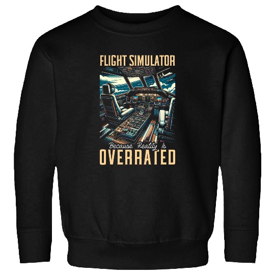 Flight Simulator Aviation Console Pilot Flight Simulation 5 Sweatshirts
