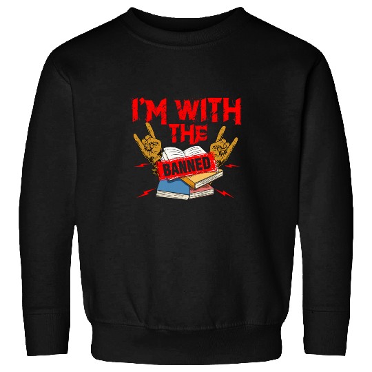 Funny Banned Books Reading Book Lover Punk Sweatshirts