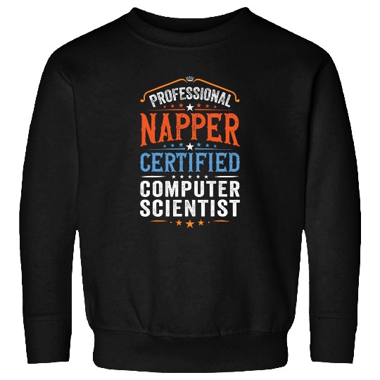Funny Data Programmer Retro Certified Computer Scientist Sweatshirts