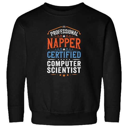 Funny Data Programmer Retro Certified Computer Scientist Sweatshirts