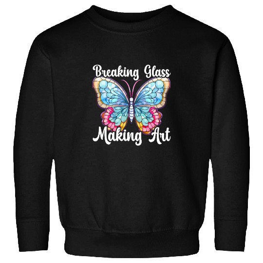 Stained Glass Abstract Crafting Glass Painter Sweatshirts