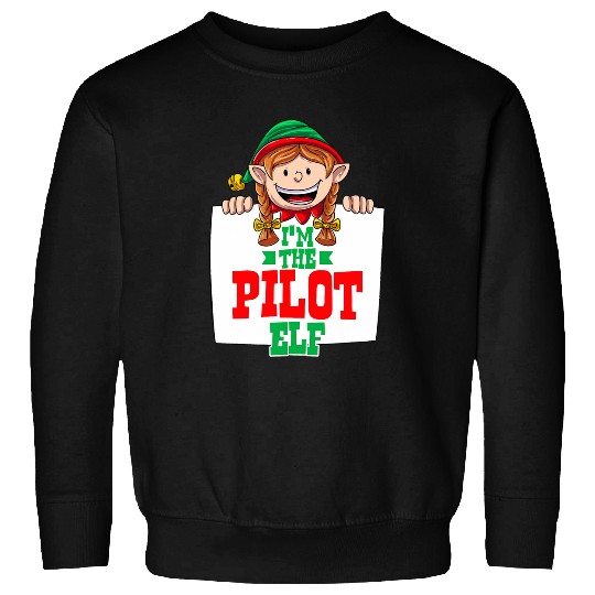 Im the pilot elf female elf family matching christmas Sweatshirts
