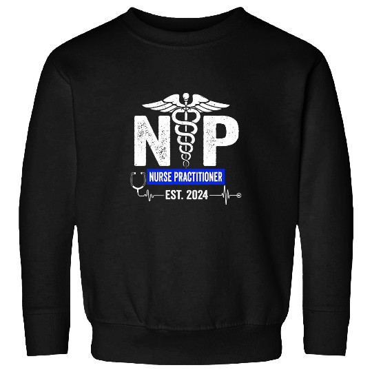 nurses Practitioner Est 2024 Gift Graduation Grad Students Sweatshirts