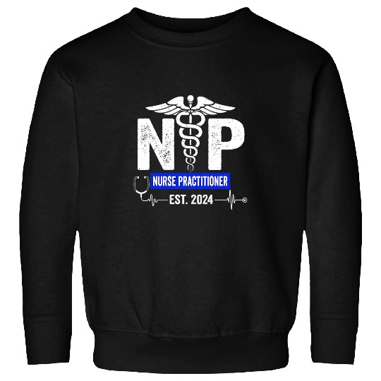 nurses Practitioner Est 2024 Gift Graduation Grad Students Sweatshirts