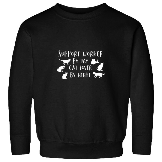 Support Worker Cat Lover Sweatshirts