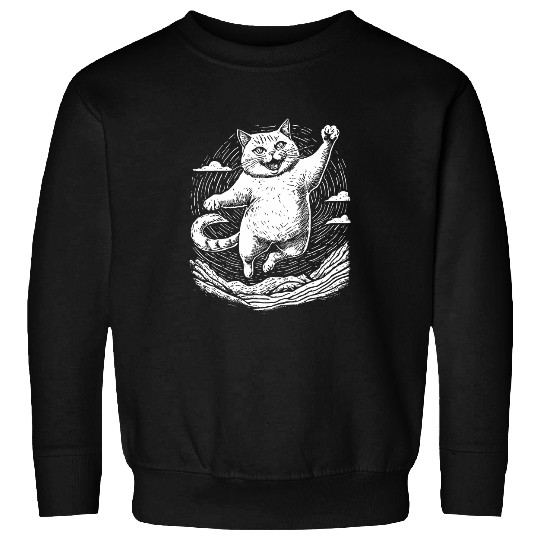 Cat Practice Karate Sweatshirts