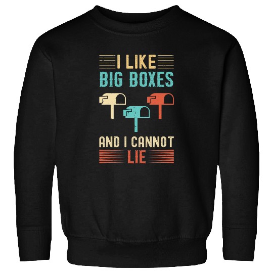 I Like Big Boxes And I Cannot Lie Mailbox Postal Carrier 3 Sweatshirts