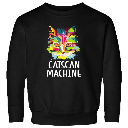 Catscan Machine Cat Lover Funny Kitten Humor medicals Staff 1 Sweatshirts