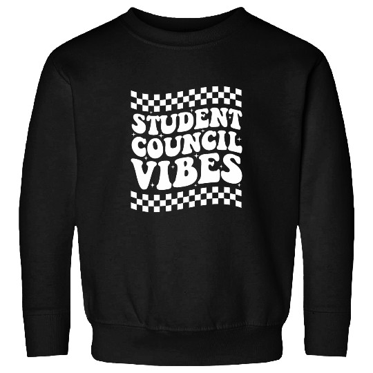 Student Council Vibes Retro Groovy School Student Council Sweatshirts