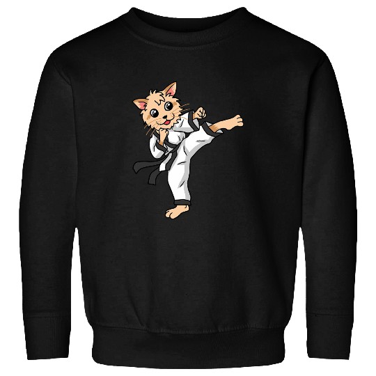 cat kids martial arts sport Karate Sweatshirts