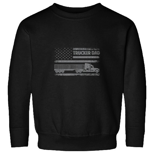 Mens Trucker Dad Fathers Day American Flag USA Sweatshirts