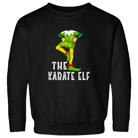 Family Matching Christmas Group Gift Pajama The Karate Elf Sweatshirts