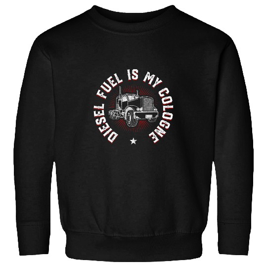 Smell of Diesel Funny Trucker Semi Truck Driver Mechanic Sweatshirts