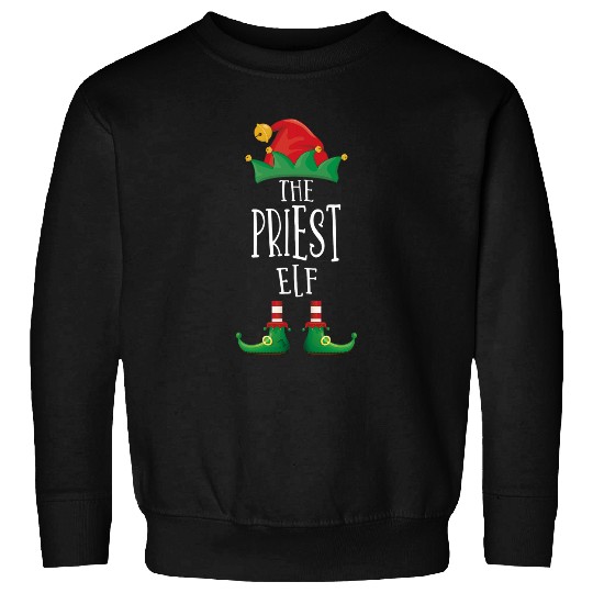 Priest Elf Family Matching Pajamas Christmas Gamer Elf Sweatshirts