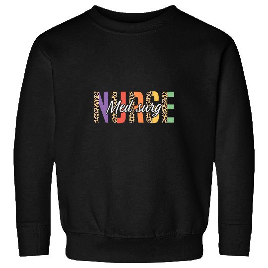 Med Surg nurses Leopard Sweatshirts