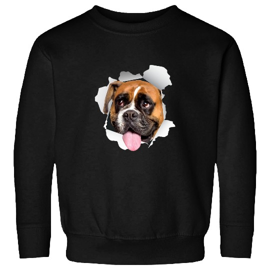Sneaking Boxer Dog Animal Breeder Puppy Veterinarian Sweatshirts