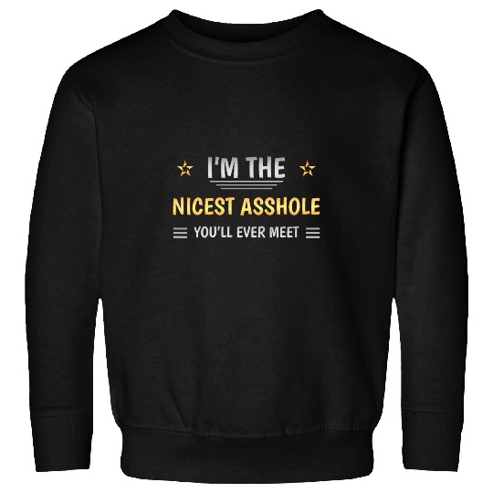 Im The Nicest Asshole Youll Ever Meet Funny Adult Language Sweatshirts