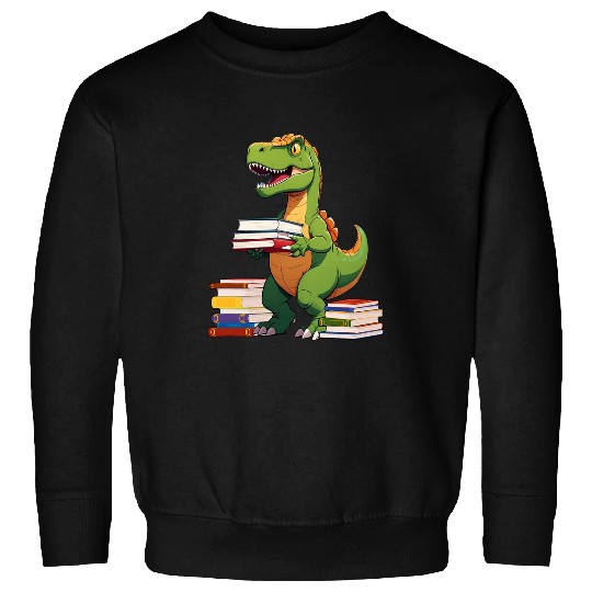 Dino Books Reading Bookworm Dinosaur Book Lover Librarian 1 Sweatshirts