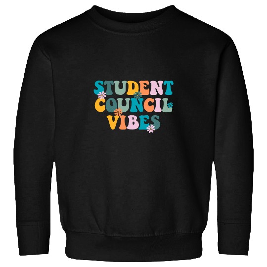 Groovy Student Council Vibes School Student Council 2 Sweatshirts