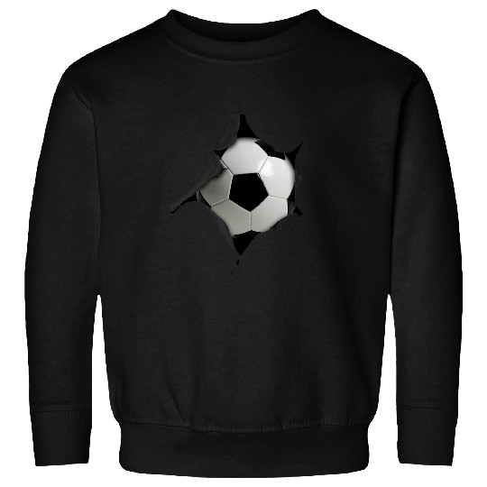 Soccer Lovers Ripped Fabric Creative Design Awesome Sweatshirts