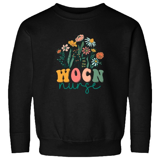 Groovy Wildflower Wound Ostomy Continence nurses Tees Sweatshirts