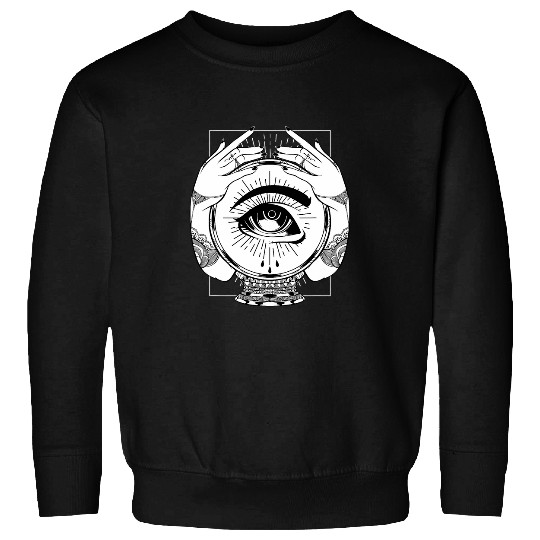 Psychic Crystal Ball Mystic Gypsy Fortune Teller Goth Occult Sweatshirts