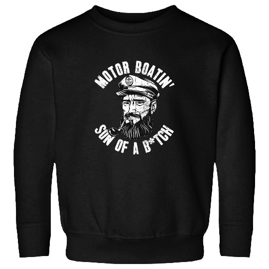 Funny Motor Boat Captain Pontoon Boating Lake Life Sweatshirts