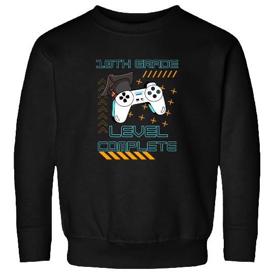 Funny Gaming Level Completed 10th Grade Graduate Student Sweatshirts