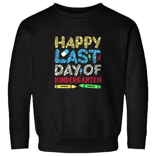 Happy Last Day Of Kindergarten Graduation 2024 Student Kids Sweatshirts