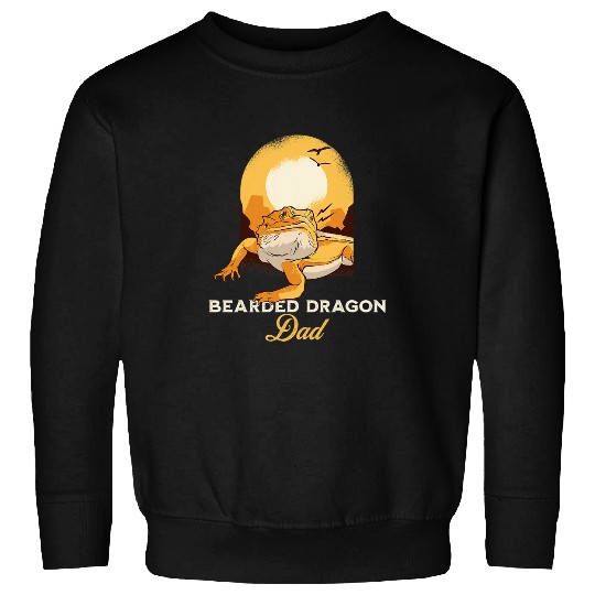 Mens Bearded Dragon Dad Reptile Lizard Lover Sweatshirts