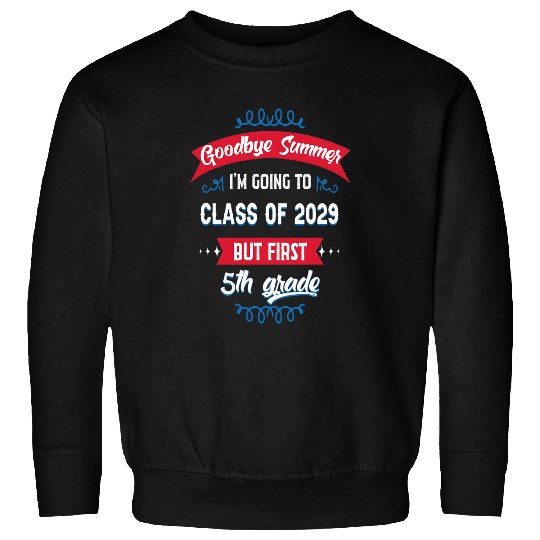 Funny Fifth 5th Grade Student Class of 2029 Back to School Sweatshirts