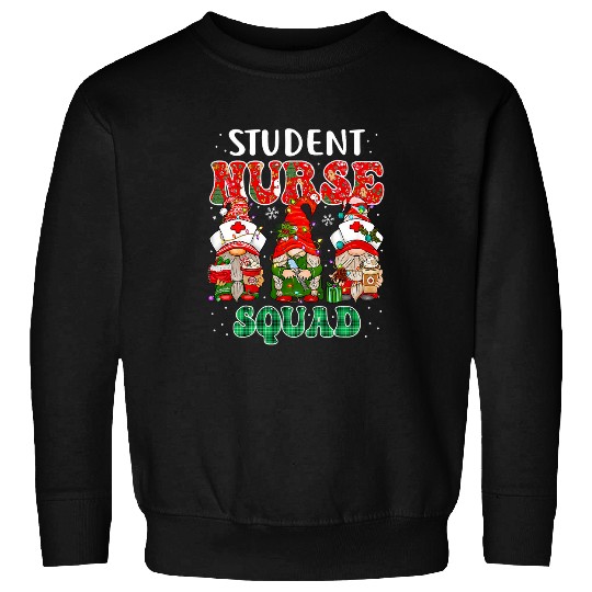 Student nurses Squad Christmas Gnome Cute Nursing Student Sweatshirts