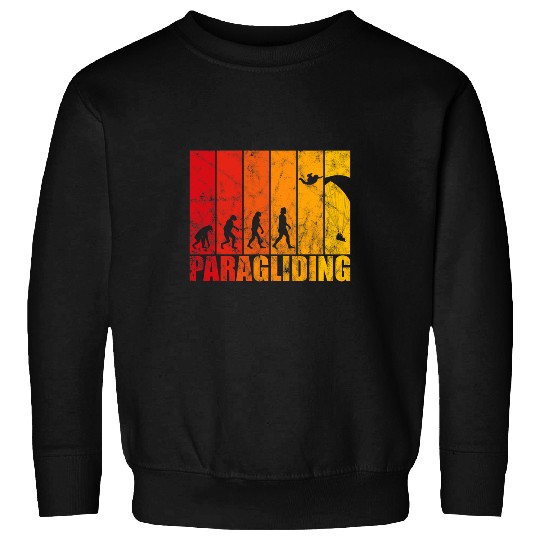 Paraglider skydiving evolution paramotor retro design Sweatshirts