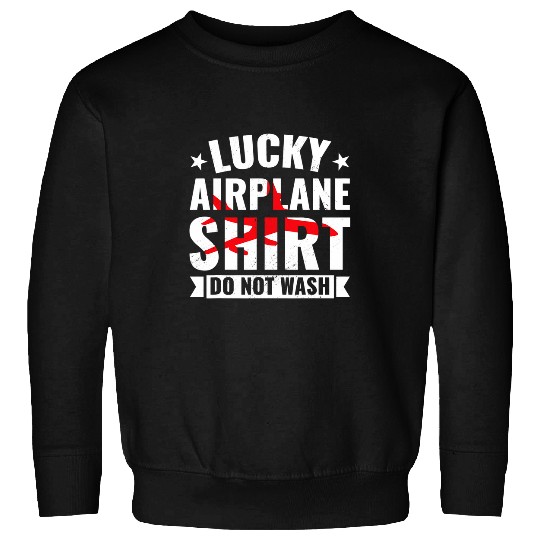 Mens Airline Lucky Airplane Do Not Wash Airplane Pilot Sweatshirts
